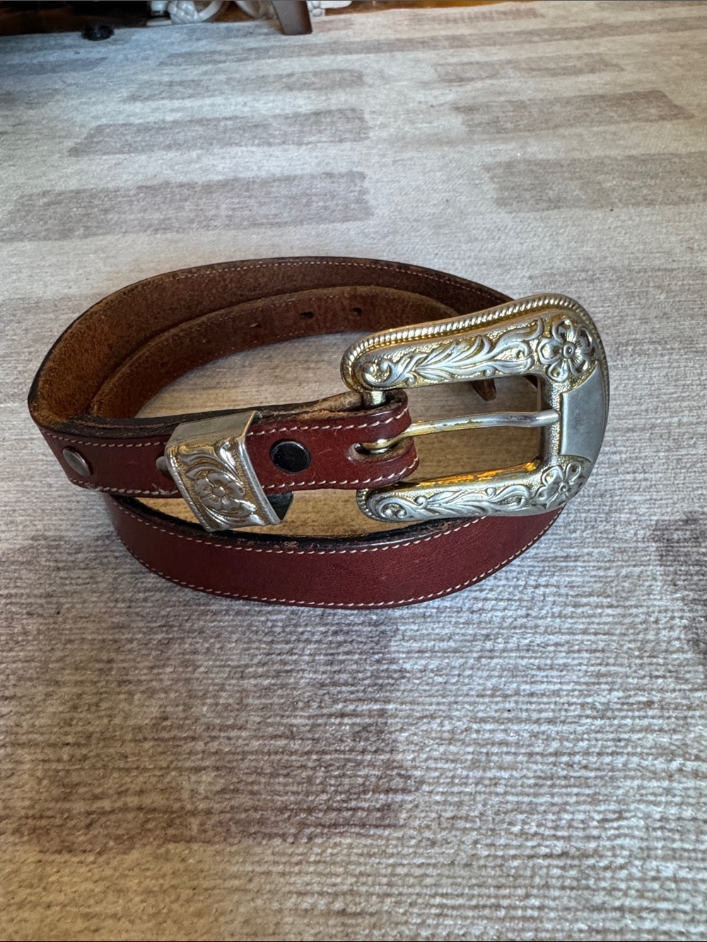 Vintage Leather Western Belt